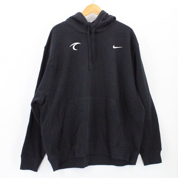 Vintage Nike X Surf Cup Hoodie Sweatshirt Men Black Pullover Drawstring Size 2XL - Picture 1 of 9